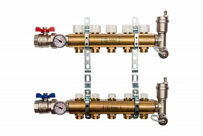 Коллектор 5-вых. латун.без расходомер. (SMB 0468 000005) STOUT