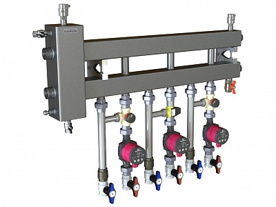 Балансир. коллектор BM-150-4D Pmax=150 кВт (3 вниз/вверх, 1 в сторону) ст. 09Г2С