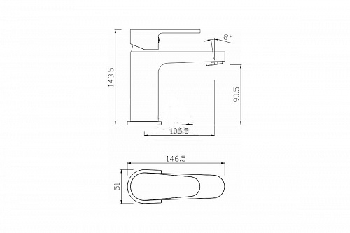 Смеситель д/умывальника TIMOS картридж d35  3504L ARGO 40998 