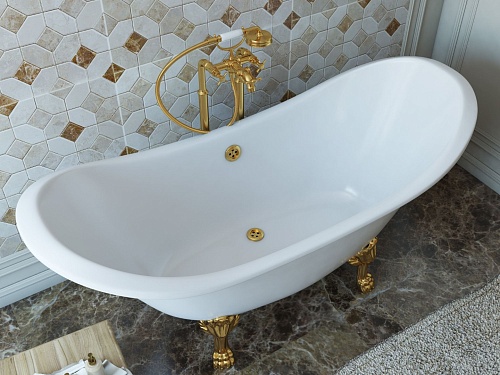 Ванна литьевой мрамор Эстет Скарлет,180