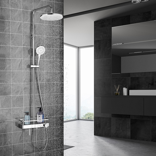 Душевая система "TROPIC" (7011C) с термостатом и изливом LEMARK