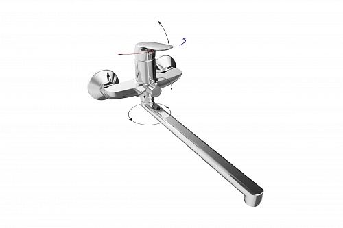 Смеситель д/ванны "Takase" (TAK-1015) длинный излив TOKITO