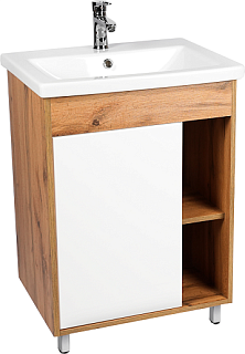 Комплект мебели 50 "Бостон-50" напольная 1 дв., дуб/белый VIANT (ум.Como-50)