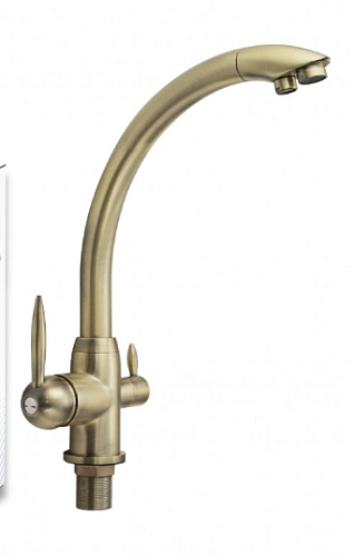 MAGNUS Смеситель д/кухни, БРОНЗА, под фильтр, латунь код 8246