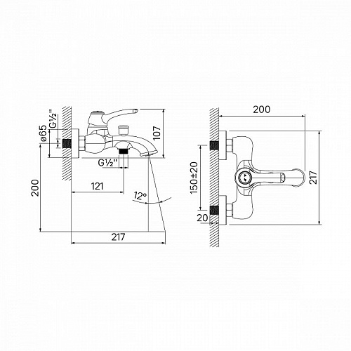 Смеситель для ванны, Oldie, IDDIS, OLDBR00i02