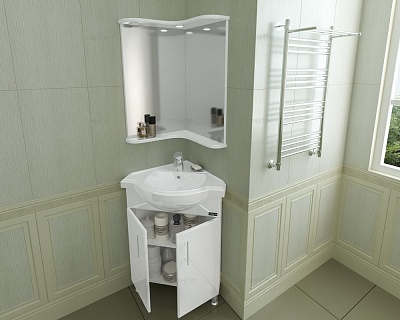 Комплект мебели 46 "Аврора-46" угловой 2 двери 46х46х65 СанТа (ум.Классик-46 угловой)