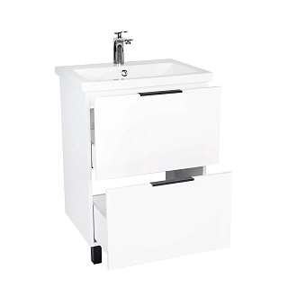 Комплект мебели 60 "Берлин-60" напольная 2 ящ. белая VIANT (ум.MODUO-60)