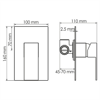 Смеситель д/душа Abens 2051 WasserKRAFT АКЦИЯ