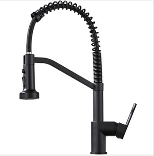 Смеситель д/кухни SHEVANIK гибкий излив черный  S963H