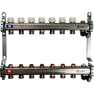 Коллектор 7-вых. нерж.ст. без расходомер. (SMS 0932 000007) STOUT