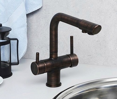 Смеситель д/кухни (А8047) под фильтр, 35мм тёмная бронза  WasserKraft АКЦИЯ