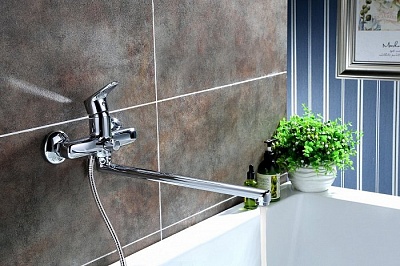 Смес. д/ванны Zodiac длинный излив ZODSBL2i10WA без аксессуаров (7817)