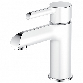 Смеситель д/умывальника ELAT белый/хром d40  4004P  ARGO 41153/43307