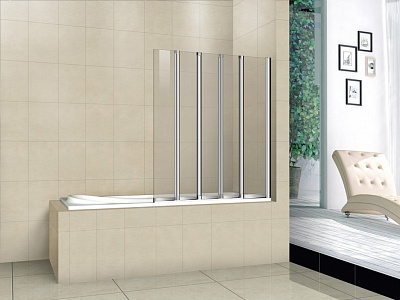 ДУШЕВАЯ ШТОРКА НА ВАННУ CEZARES PRATICO-V-5 120/140-P-Cr-L