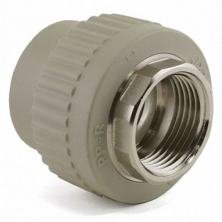 Переход 63*2вн.рез. (под ключ) серый (2/12) ПРО АКВА (PA22524PG)