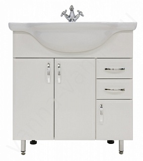 Комплект мебели 75 "Колумбия-75" напольная 2дв.+2ящ. белая Водолей (ум.Стиль-75) 