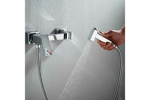 Смеситель с гиг. душ настенный хром SHEVANIK S137