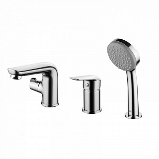 Смеситель на борт ванны на 3 отверстия с керамическим дивертором Torr, IDDIS, TORSB30i07