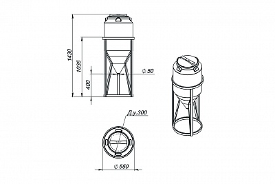 Емкость ФМ 120л в обрешетке
