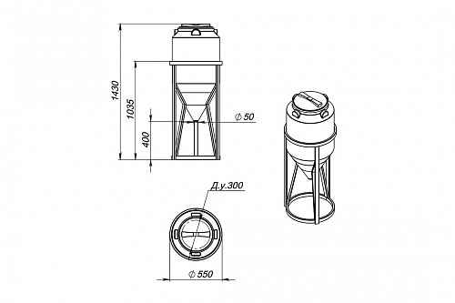 Емкость ФМ 120л в обрешетке
