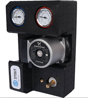 Группа насосная с 3-х ход. прив. смес. 3/4" с насосом Grundfos UPSO 15-65 130 SDG-0007-002002 STOUT