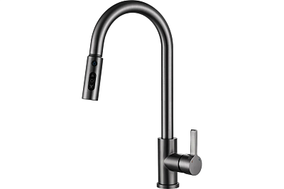 Смеситель д/кухни "AISAI" (AIS-1023GM) нерж.вороненая сталь под фильтр с вытяжным изливом TOKITO 