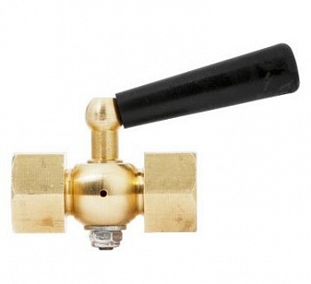 Кран трехходовой , латунь, с фторопл.прокл. G1/2 или М20х1,5