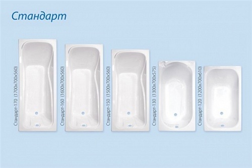 Ванна акриловая Стандарт,150х70 + установочный комплект + фронтальная панельTRITON