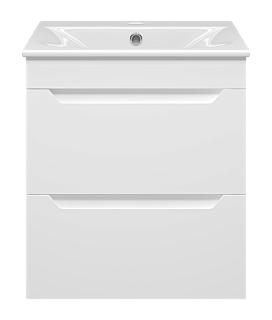 Комплект мебели 50 "Бриз-50" подвесная 2 ящ. белая матовая эмаль (ум.Breeze-50) MISTY