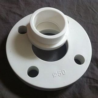 Фланец с фальцевым буртом ПП 75 серый (1/15) ПРО АКВА (по стали 65мм) (PA55020G)