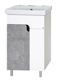 Комплект мебели 50 "Примула-50" напольная бетон/белый MISTY (ум.MODUO Slim-50) СНЯТО С ПРОИЗВОДСТВА    АКЦИЯ!!!!