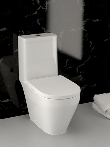 Унитаз-компакт КЕРАМИН "Бари" безободковый, дюр./сид. м/лифт