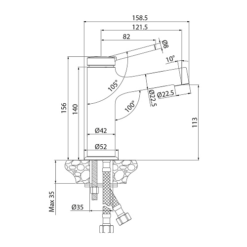 Смеситель д/умывальника "Minima" (3806C) хром LEMARK ВЫГОДА!!