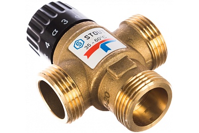 Клапан термостатический смесительный для систем отпления и ГВС G 1"НР 35-60С (SVM-0120-256025) STOUT