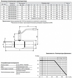 Кран шар. ст. с/с КШТ60.102.040 Ду40/32 Ру40 (260мм) BROEN BALLOMAX