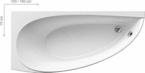 CT01000000   Ванна AVOCADO 150 L, белая