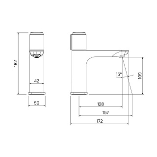 Смеситель для умывальника с инновационным управлением Push Control, белый матовый, Slide, IDDIS, SLIWTBTi01