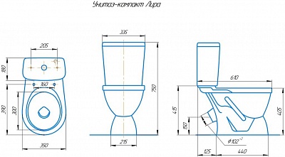 Унитаз-комп "Лира Люкс" сид. м/л (КСФ) 
