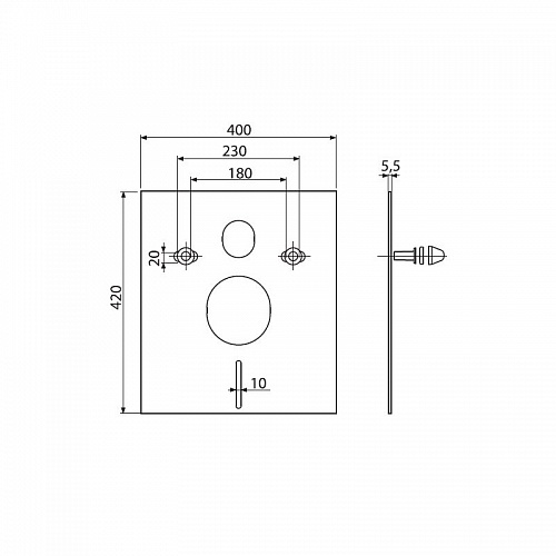 Манжета шумоизоляции для инсталяции (М930)  Alcaplast 