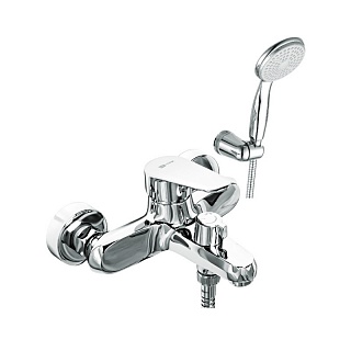 Смеситель д/ванны "POINT" (0314С) 35 мм.моно короткий излив дивертор керамич LEMARK ВЫГОДА!!