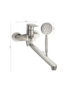 MAGNUS Смеситель д/ванны, нерж. ст 304. код: 9241