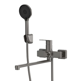 Смеситель д/ванны "KOBE" (KOB-1015) оружейная сталь  длинный  излив TOKITO