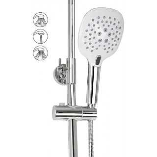 BRIMIX Душ.система хром с белыми лейками (3075)