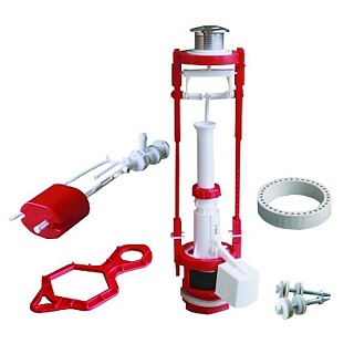 Арматура д/унитаза 1/2" нижняя подводка  кнопка хром (105.57.27.3 Уклад)