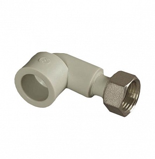 Колено пер. пласт. с нак. гайк.20х1/2"  FV-Plast (100/10)