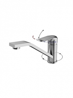 Смеситель д/кухни "Tottori" (TOT-1012) поворотный излив TOKITO снято с производства!