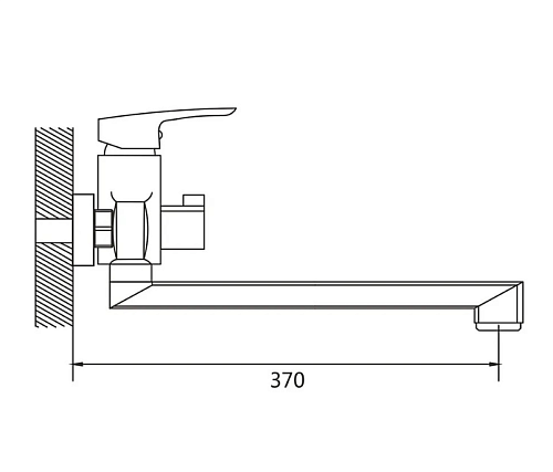 Смеситель д/ванны SHEVANIK хром S8522