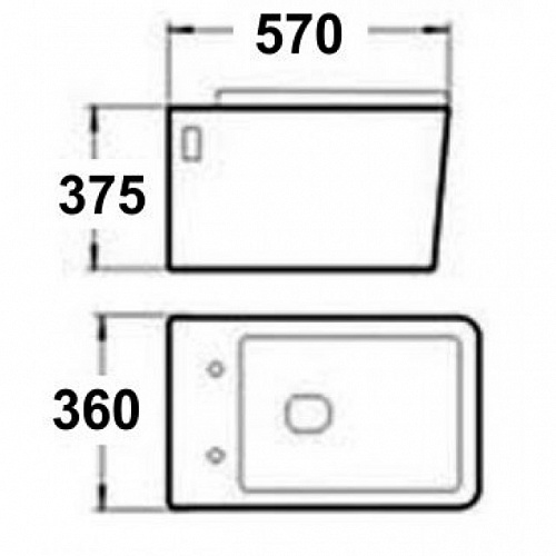 Унитаз подвесной 800-В2370В черный MELANA 