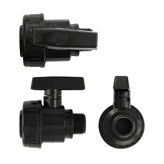 Кран шаровый 3/4" г/ш, РАЗБОРНЫЙ, ручка - бабочка, из высокопрочного АБС MAK (4701)