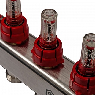 Коллектор 4-вых. нерж.ст. с расходомер. (SMS 0907 000004) STOUT